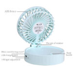 USB rechargeable makeup mirror fan - Image 2