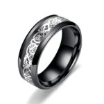 Dragon Pattern Rings Men Stainless Steel Ring Jewelry - Image 6