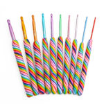 Handmade Colorful Pottery Clay Handle Crochet Hooks 12 - Image 5