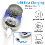 Mini Portable Face Cordless Shavers Rechargeable USB Electric Shaver Wet & Dry Painless Small Size Machine Shaving For Men - Image 5