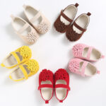 Baby colored flower toddler shoes, baby shoes soft soled shoes - Image 2
