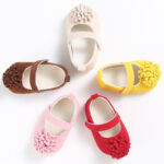 Baby colored flower toddler shoes, baby shoes soft soled shoes - Image 3