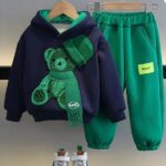 Boys' And Girls' Suit Fashionable Children's Clothing Spring And Autumn Sports Sweater - Image 5