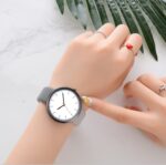 Women Watch Gray Contrast Leather Quartz Watch Women Watches Lovers Unisex Casual Ladies Wrist Watch Clock Relogio Feminino - Image 8