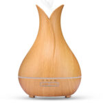 Humidifier Diffuser Aromatic Aromatherapy Wood Grain Fragrance Distributor For Home LED Discoloration Light Mute - Image 3
