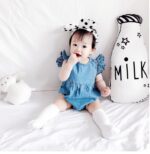 Neonatal baby shirts, collars, sleeves, jeans, hats, baby brothers and sisters wearing triangular crawling clothes - Image 10