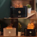 Aroma Diffuser With Flame Light Mist Humidifier Aromatherapy Diffuser With Waterless Auto-Off Protection For Spa Home Yoga Office - Image 3
