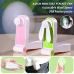 Usb rechargeable mini handheld fan - Image 2