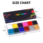 Fit Colors 12 Colors Face Paint Water Soluble Human Body Paints Halloween Masquerade Makeup Palette Brush - Image 6
