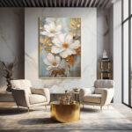 New Arrival Large Lotus Flower Thickness Canvas Paints Oil Painting Handmade Abstract Home Decoration Accessories 3D Palette - Image 4