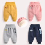 Baby winter plus velvet big PP pants - Image 2