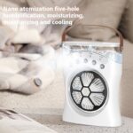 Portable Fan Portable Mini Humidifier Fan Water Spraying Fan Rechargeable Cooler Air Adjustment Fan For Hot Weather - Image 2