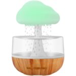 Raining Cloud Humidifier With Night Light Aromatherapy Essential Oil Diffuser Micro Humidifier Relaxing Mood Water Drop Sound For Home - Image 2