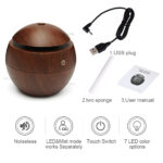 USB Aroma Essential Oil Ultrasonic Cold Steam Diffuser Air Humidifier Purifier 7 Color Change LED Night Light for Home Office - Image 4