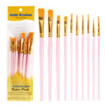 10Oil Paint Brushes Set Plastic - Image 3
