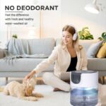 Air Purifier -Air Washer With LED Night ColorfulLight, For Home And Office., Small Essential Oil Aroma Diffuser For Smoke, Pets - Image 9