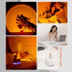 2 In 1 Mini Wireless Sunset Lamp Air Humidifier 300ML Fog Sprayer Humidifiers Ambient Light Mute Mist Maker For Home Decor Office - Image 2
