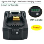 18V Lithium Battery For Power Tools With Power Display 6Ah - Image 2