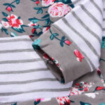 Infant Baby Girl Floral Striped Outift - Image 5