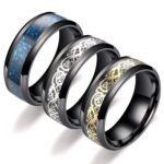 Dragon Pattern Rings Men Stainless Steel Ring Jewelry - Image 2