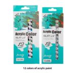 12-color Acrylic Pigment Strip Gouache Watercolor Oil Painting Paints Full Set - Image 3
