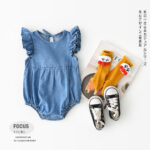 Neonatal baby shirts, collars, sleeves, jeans, hats, baby brothers and sisters wearing triangular crawling clothes - Image 6
