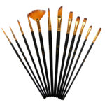 Set Of 12 Watercolor Acrylic Paint Brushes, Art Painting Pens, Nylon Brushes - Image 3
