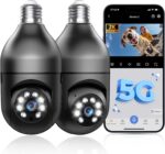 Light Bulb Security Camera 2.4GHz 5G WiFi Outdoor, 1080P E27 Light Socket Security Camera, Indoor 360 Home Security Cameras - Image 9