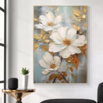 New Arrival Large Lotus Flower Thickness Canvas Paints Oil Painting Handmade Abstract Home Decoration Accessories 3D Palette - Image 2