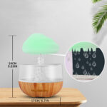 Raining Cloud Humidifier With Night Light Aromatherapy Essential Oil Diffuser Micro Humidifier Relaxing Mood Water Drop Sound For Home - Image 3