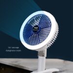 Desktop Electric Fan Clip Fan Rechargeable Office Student Dormitory With Desk Lamp Fan Wall Hanging Small Mute Fan - Image 6