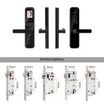 Cat Eye Camera Smart Fingerprint Password Timber Door Lock - Image 8
