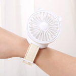 Rechargeable Watch Fan Student Desktop Bear Watch Fan Handheld Mini Fan - Image 4