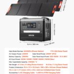 Portable Power Station, 2400W Portable Solar Generator With 2PCS * 200W Foldable Solar Panels, 2160Wh Expandable LiFePO4 Battery Backup With 10 Output Ports For Home Backup Outdoor Camping RV