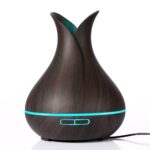 Humidifier Diffuser Aromatic Aromatherapy Wood Grain Fragrance Distributor For Home LED Discoloration Light Mute - Image 2