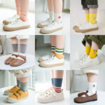 Embroidered striped baby socks cute animal baby cotton socks - Image 5
