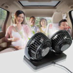 Mini Rechargeable Car Dual-head Clip Fan Silent Portable Fan - Image 2