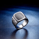 Vintage Men's Ring Jewelry Wholesale Black Dripping Men - Image 5