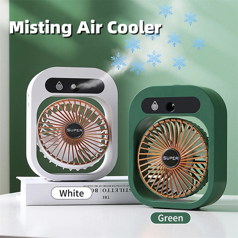 7ec13bd7-a52e-43e3-afb9-cace6d10f7c3.jpg Air Conditioning Fan Desk Misting Fan Air Cooler Cooling USB Rechargeable Humidifier Portable Spray Fan With 3 Wind Speeds Mist Fan For Home - Image 1