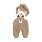 Baby Jumpsuit Autumn And Winter Plus Velvet Baby Clothing Bear Suspenders - Image 6