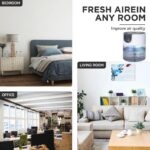 Air Purifier -Air Washer With LED Night ColorfulLight, For Home And Office., Small Essential Oil Aroma Diffuser For Smoke, Pets - Image 7