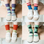 Embroidered striped baby socks cute animal baby cotton socks - Image 4