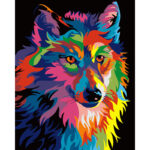 Picture By Numbers On Canvas Diy Color Wolf Painting By Numbers With Acrylic Paints New Drop Shipping - Image 2