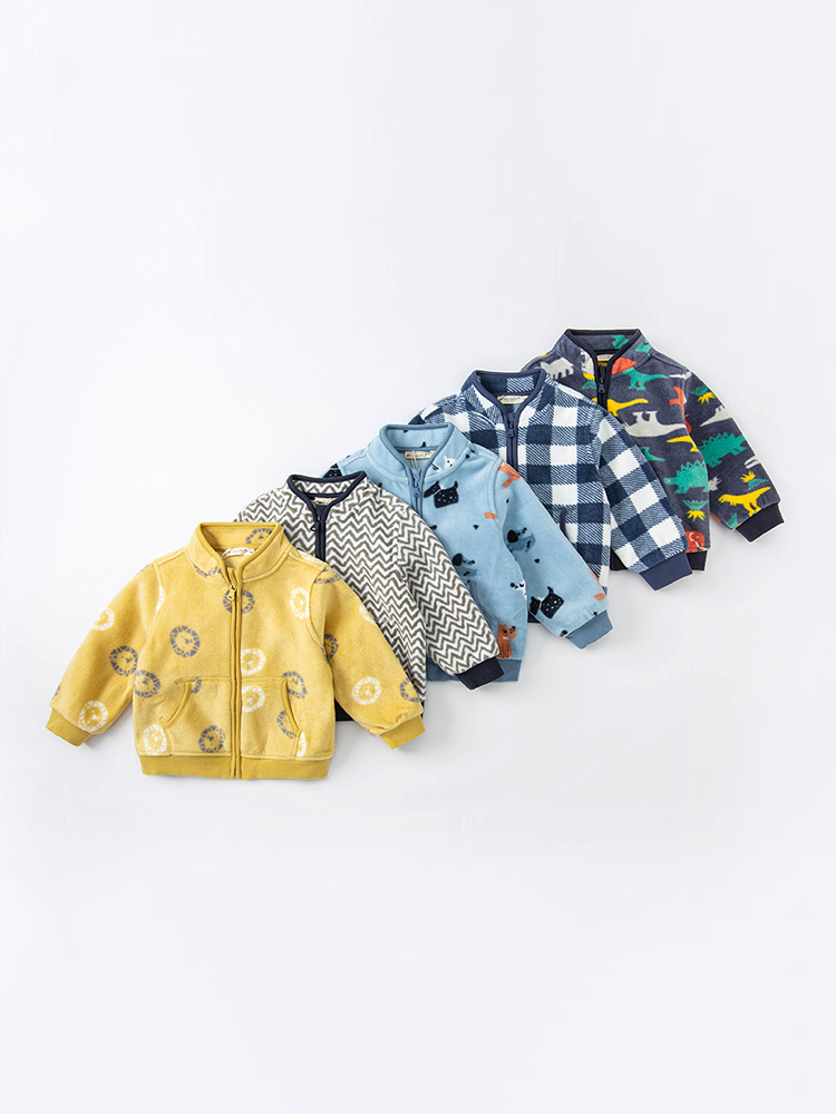 8683bd30-cd8c-481f-aaec-802a1f2d7813.jpg Boys Autumn Tops Baby Jackets Children's Polar Fleece - Image 1
