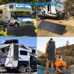 60W Portable Solar Panel Monocrystalline Foldable Solar Panel P65 Waterproof Solar Panel Charger 23.5  High Efficiency QC3 0 PD USB Port DC Output 10 Connectors For Outdoor Camping Cloudy - Image 7