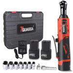 TQUAGGA 18V Cordless Electric Ratchet Wrench Set, Power Ratchet Wrench,Variable Speed With Batteries2,Torque 45ftlbs,Car Repair Tools, Power Tools,Hardware,Heavy Duty,Portable,Quick Charger