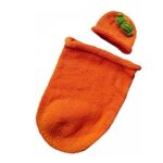Handmade Wool Woven Baby Photo Clothing Pumpkin - Image 2