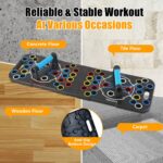 Multifunctional Push Up Board Home Strength Training Equipment With 15 Fitness Accessories Pilates Bar Resistance Band Roller Wheel Full Body Workout Home Gym Equipment - Image 4