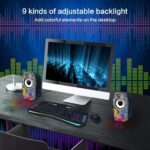 Wired RGB Computer Speakers,2.0 Stereo Volume Control Surround Sound With 3.5mm - Image 2