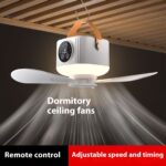 Multifunctional Light Small Ceiling Fan Outdoor Camping USB Rechargeable Fan